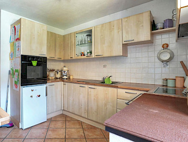 bright, spacious kitchen and storage