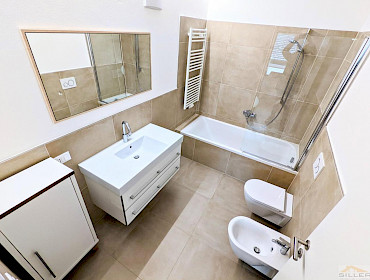 large tiled bathroom