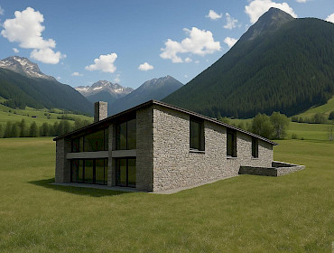 Rendering - exklusives Bergrefugium Rendering - exklusives Bergrefugium