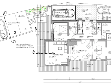 Grundriss des 1. Stockes