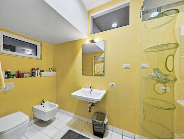 Tastefully designed bathroom featuring an shower screen Tastefully designed bathroom featuring an shower screen