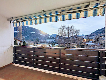 von der Wohnküche zugänglicher Balkon