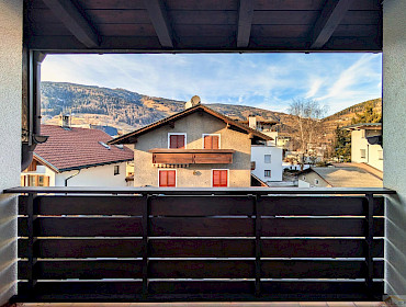 vom Schlafzimmer zugänglicher Balkon
