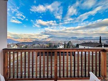 Balkon mit Aussicht auf den Schlern