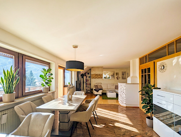bright living room with dining area bright living room with dining area